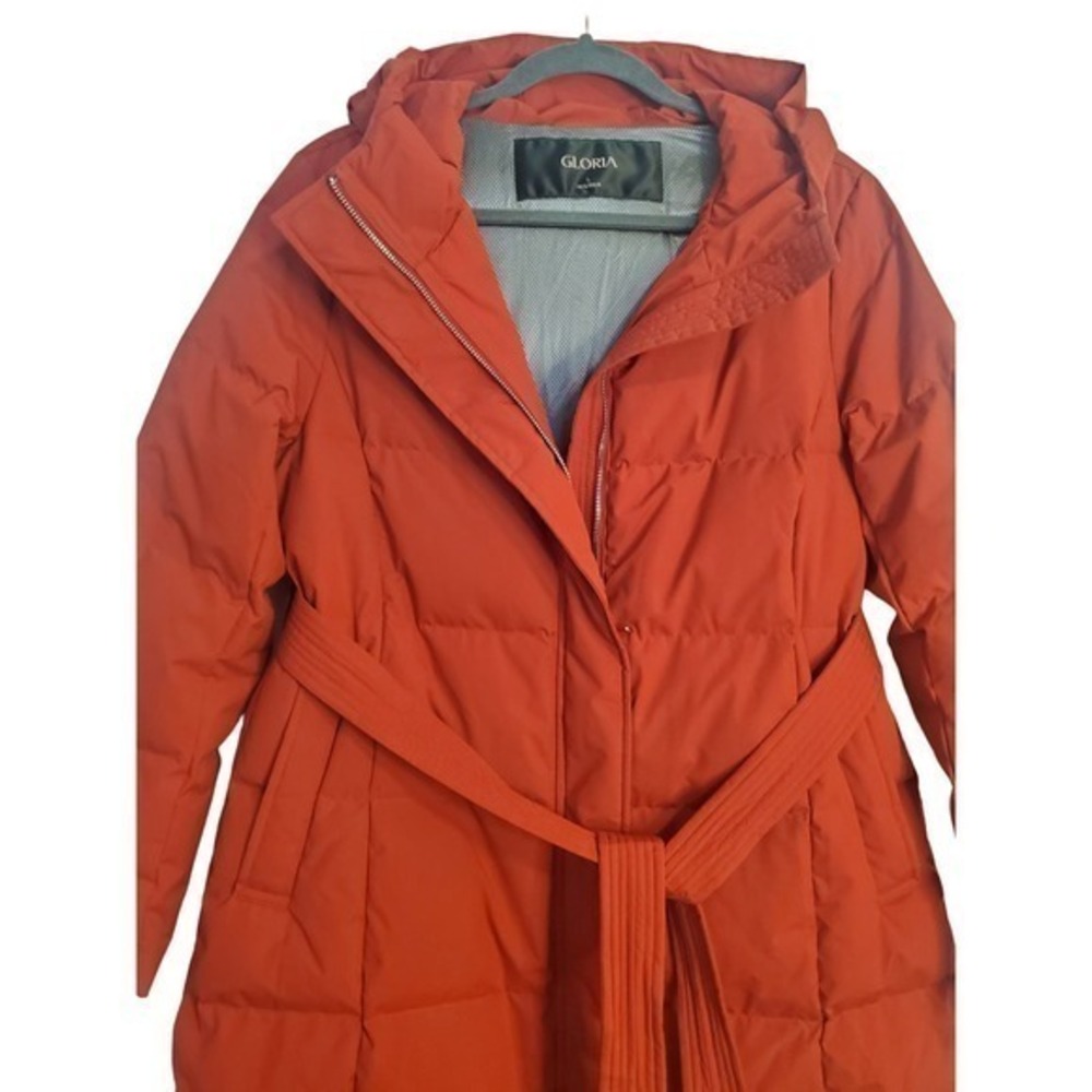 Women's Orange Puffer Coat